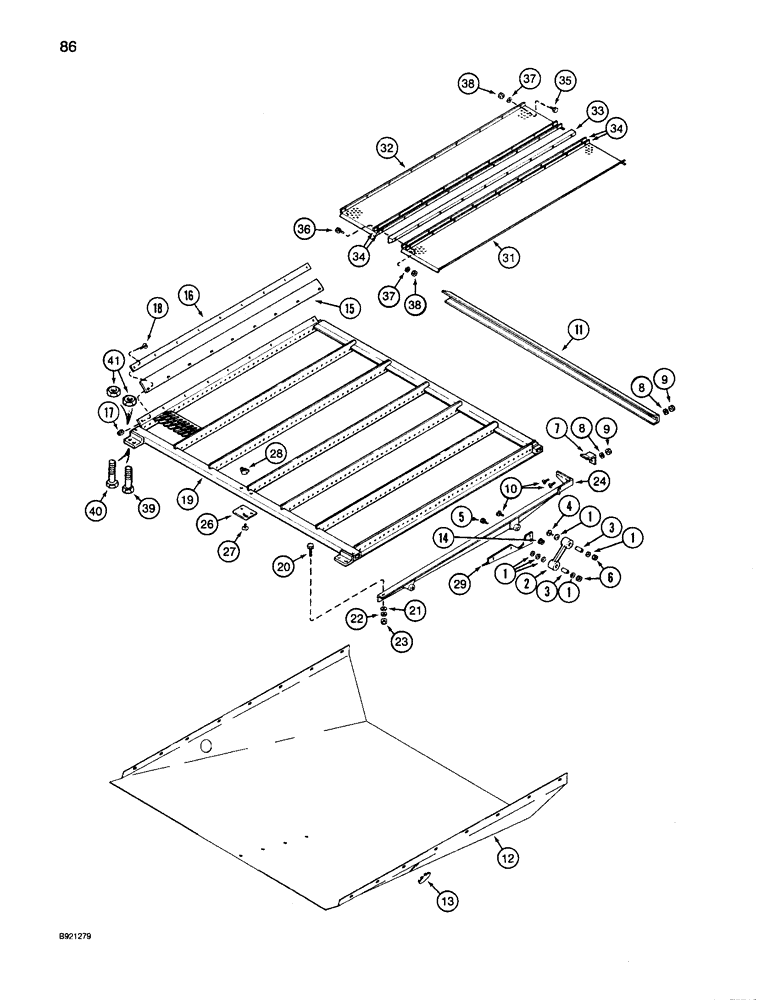 Схема запчастей Case IH 1680 - (086) - SHOE SIEVE, EXTENDED LENGTH CLEANING SYSTEM (74) - CLEANING