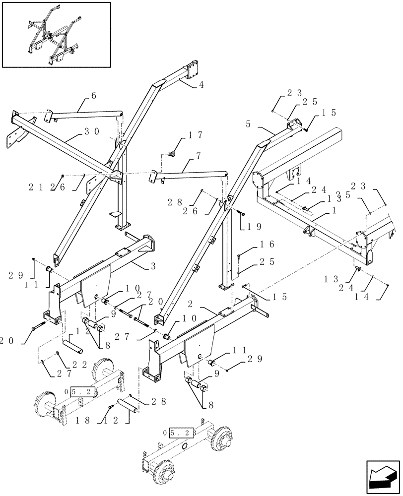 Схема запчастей Case IH RBX341 - (12.21[01]) - FRAME (12) - MAIN FRAME