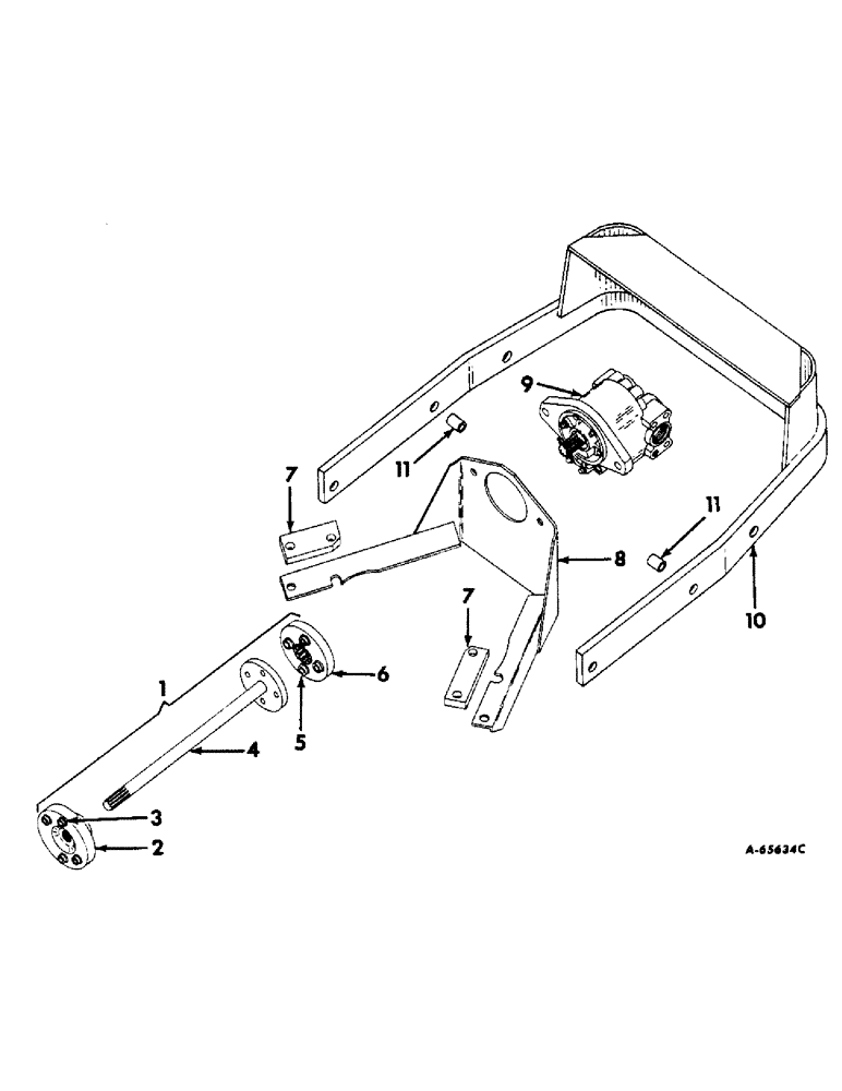 Схема запчастей Case IH 2404 - (123) - HYDRAULIC SYSTEM, FRONT POWER TAKE-OFF, INTERNATIONAL SERIES (07) - HYDRAULIC SYSTEM