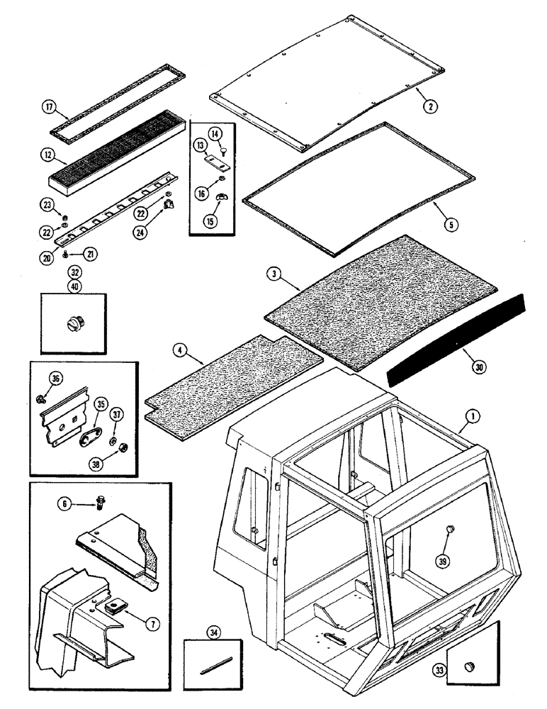 Схема запчастей Case IH 2470 - (462) - CAB, FRAME AND ROOF, PRIOR TO CAB SERIAL NO. 7864002 (09) - CHASSIS/ATTACHMENTS