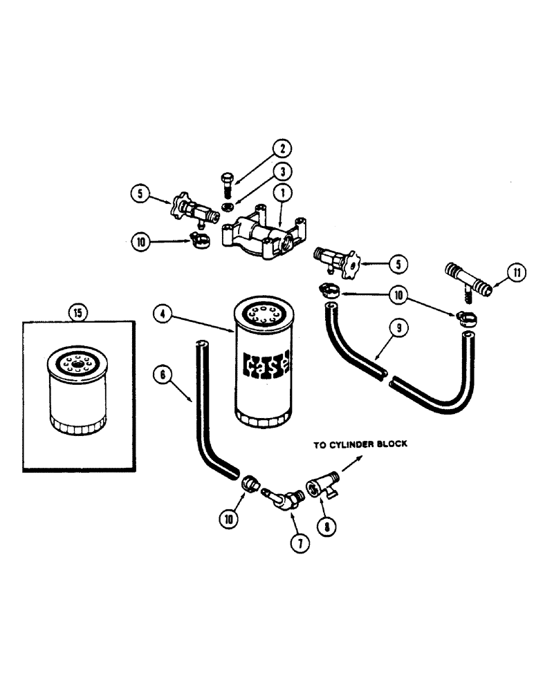 Схема запчастей Case IH 4690 - (2-008) - WATER FILTER, 504BDTI DIESEL ENGINE (02) - ENGINE