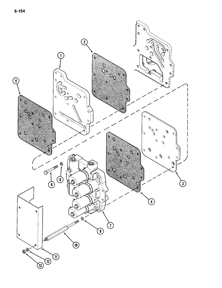 Схема запчастей Case IH 2094 - (6-154) - HYDRAULIC MANIFOLD, ELECTRIC SHIFT (06) - POWER TRAIN