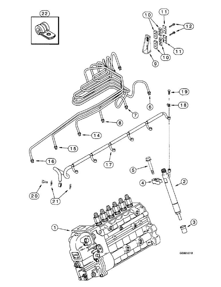 Схема запчастей Case IH 2166 - (3-02) - FUEL INJECTION SYSTEM, 6T-830 ENGINE, PRIOR TO COMBINE P.I.N. JJC0180000 (02) - FUEL SYSTEM