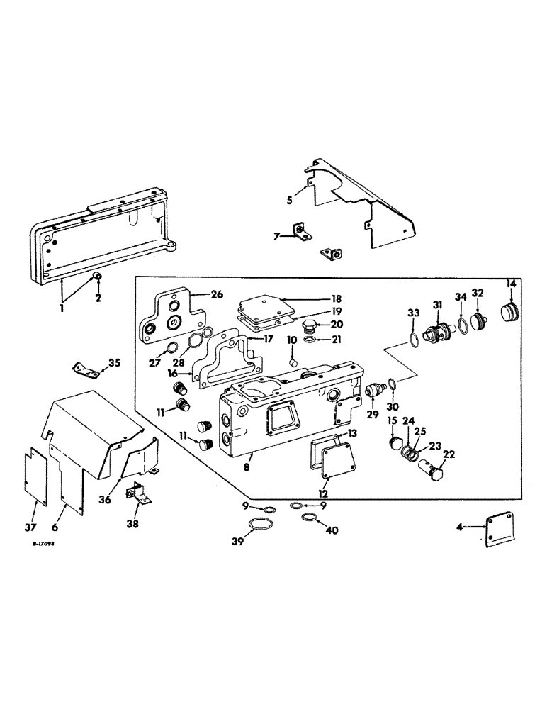 Схема запчастей Case IH 1256 - (F-03) - HYDRAULIC SYSTEM, SEAT SUPPORTS AND HYDRAULIC COMPONENTS (07) - HYDRAULIC SYSTEM