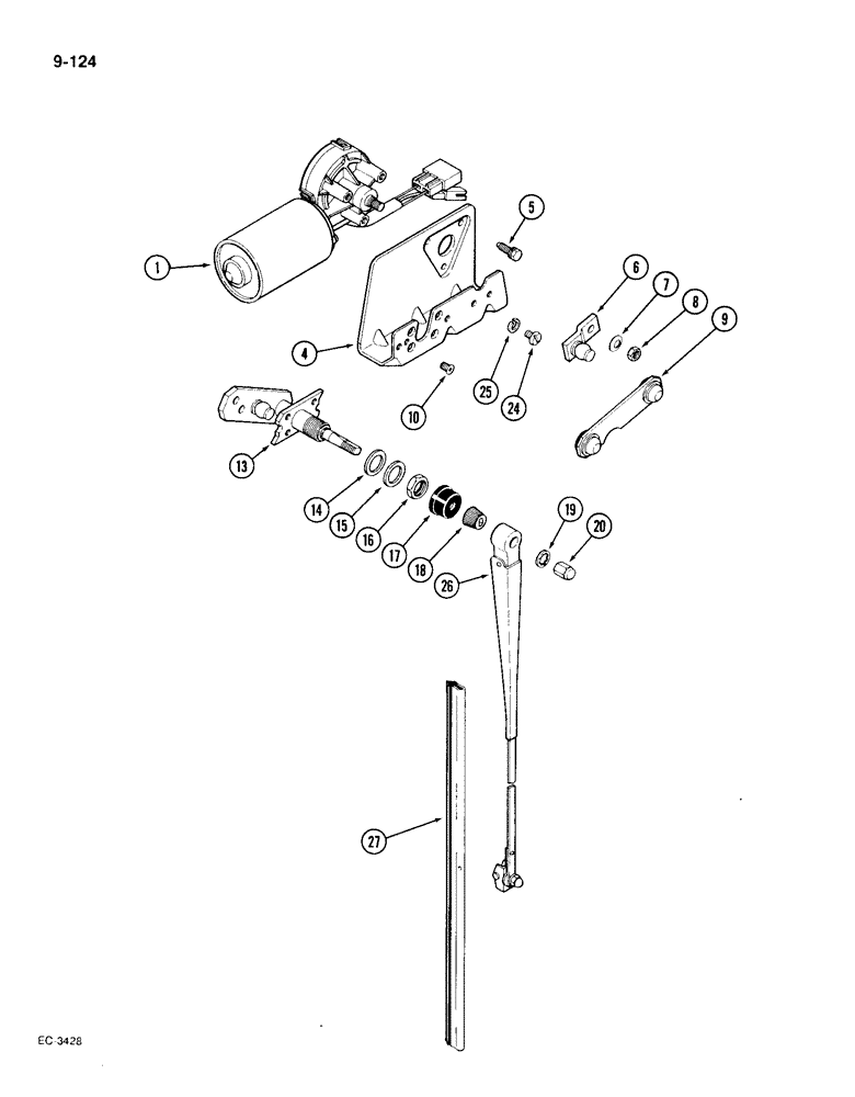 Схема запчастей Case IH 1896 - (9-124) - WINDSHIELD WIPER, ROBERT BOSCH (09) - CHASSIS/ATTACHMENTS