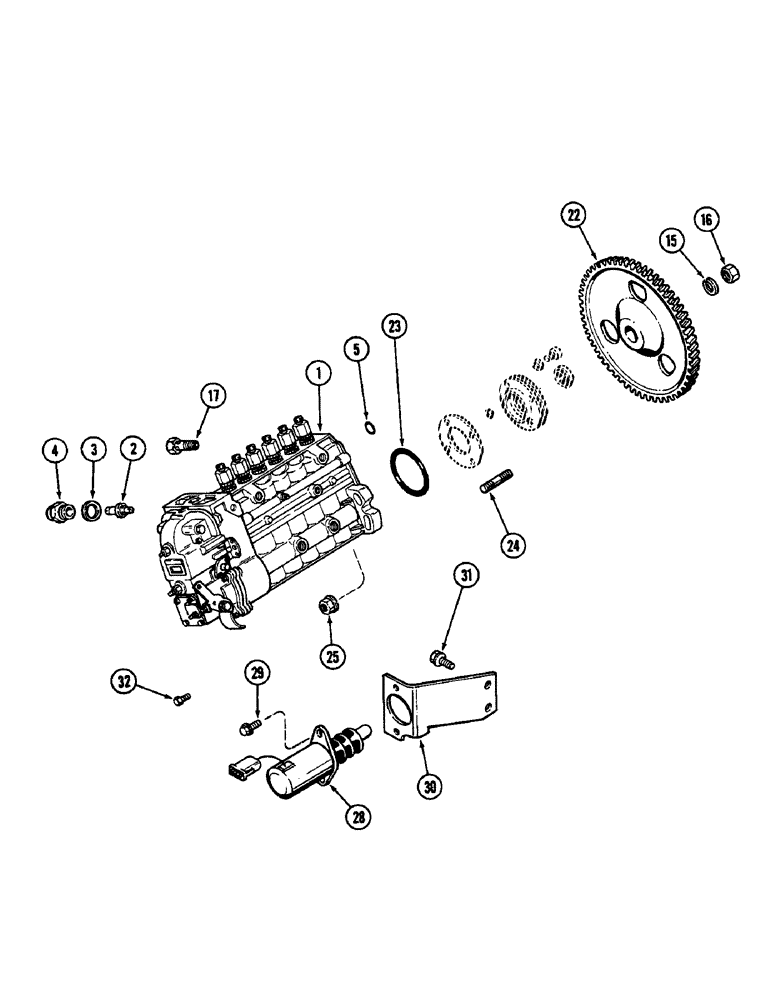 Схема запчастей Case IH 9110 - (04-48) - FUEL INJECTION PUMP AND DRIVE, 6T-830 ENGINE, SERIAL NUMBER 17900567 AND AFTER (04) - Drive Train