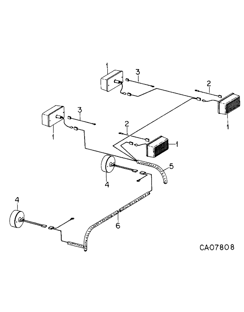 Схема запчастей Case IH 3488 - (08-22) - ELECTRICAL, TRACTOR SAFETY LIGHTS AND CONNECTIONS (06) - ELECTRICAL