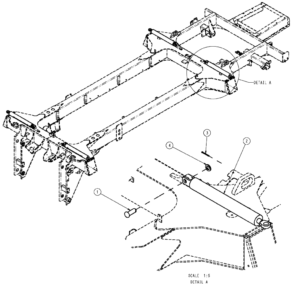 Схема запчастей Case IH SPX3310 - (04-008) - AXLE CYLINDER GROUP Suspension & Frame