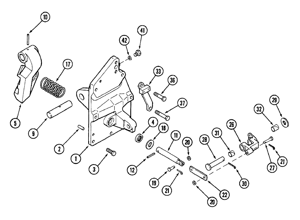 Схема запчастей Case IH 7250 - (6-050) - TRANSMISSION, PARK LOCK (06) - POWER TRAIN