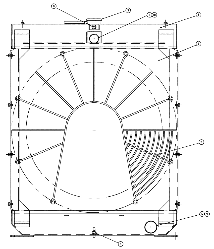 Схема запчастей Case IH 3150 - (03-041) - RADIATOR PACKAGE (01) - ENGINE