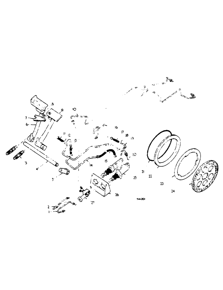 Схема запчастей Case IH 2400 - (04-02) - BRAKES, UP TO 454/007997, UP TO 2400/000691 (5.1) - BRAKES