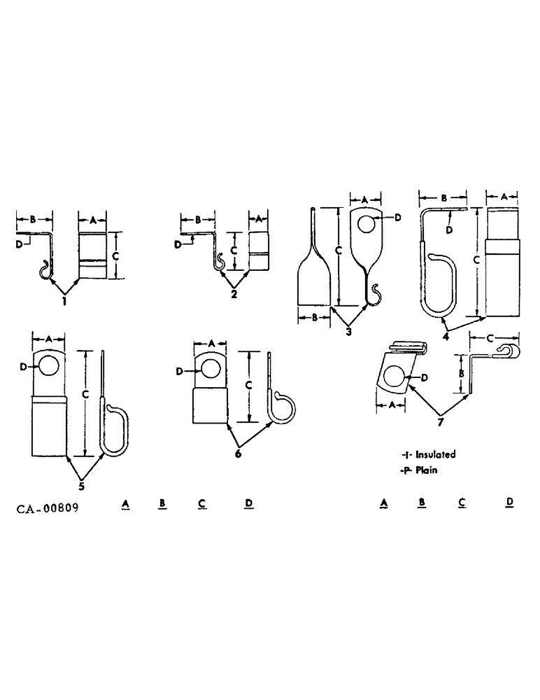 Схема запчастей Case IH 574 - (08-33) - ELECTRICAL, CLIPS (06) - ELECTRICAL