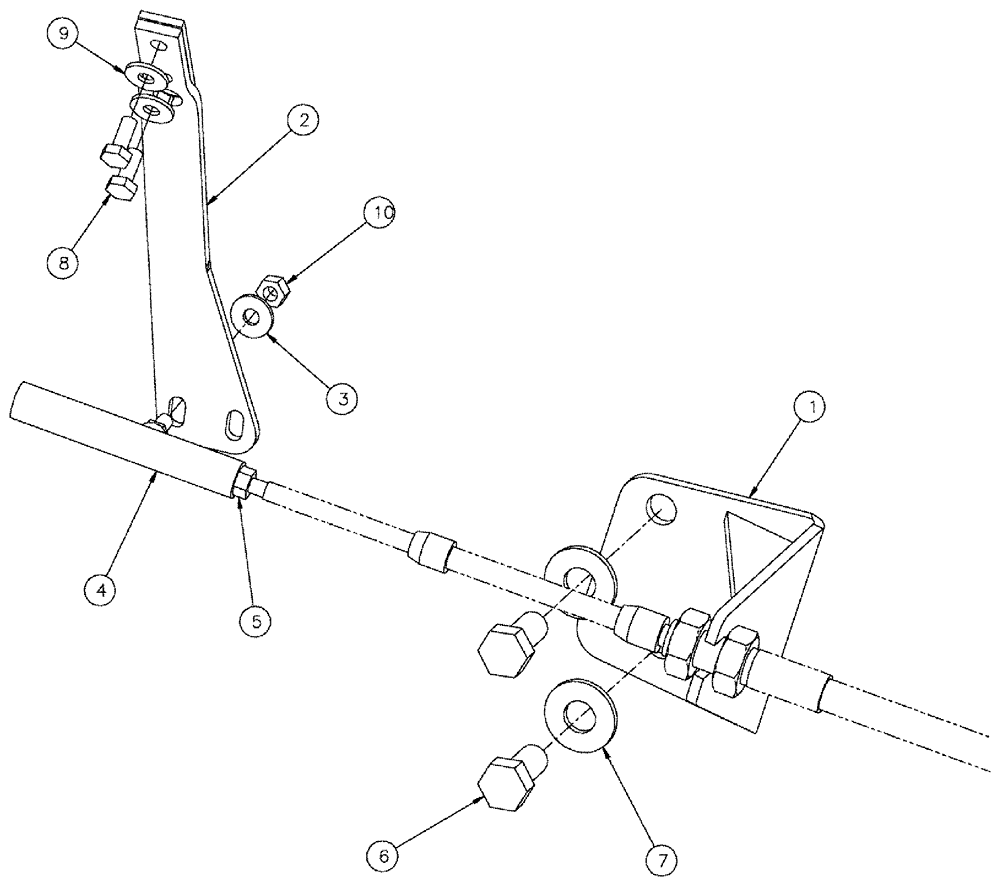 Схема запчастей Case IH 3185 - (03-035) - THROTTLE CABLE ASSEMBLY (01) - ENGINE