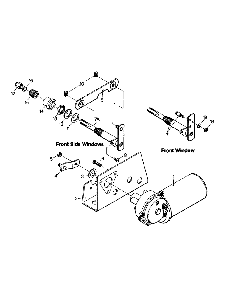 Схема запчастей Case IH KR-1280 - (01-34) - WIPER DRIVE ASSEMBLY, FRONT WINDOWS (10) - CAB