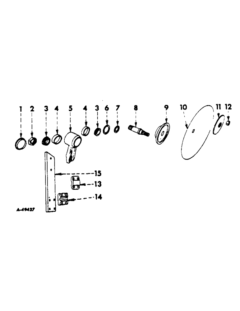 Схема запчастей Case IH 70L - (F-08) - DISK COLTERS JOINTERS, REGULAR, ONE PER FURROW 