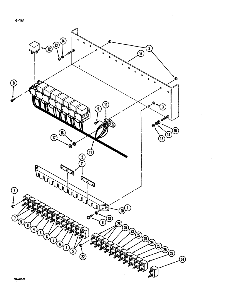 Схема запчастей Case IH 9280 - (4-016) - OVERHEAD CIRCUIT BREAKERS & SOLENOIDS (04) - ELECTRICAL SYSTEMS