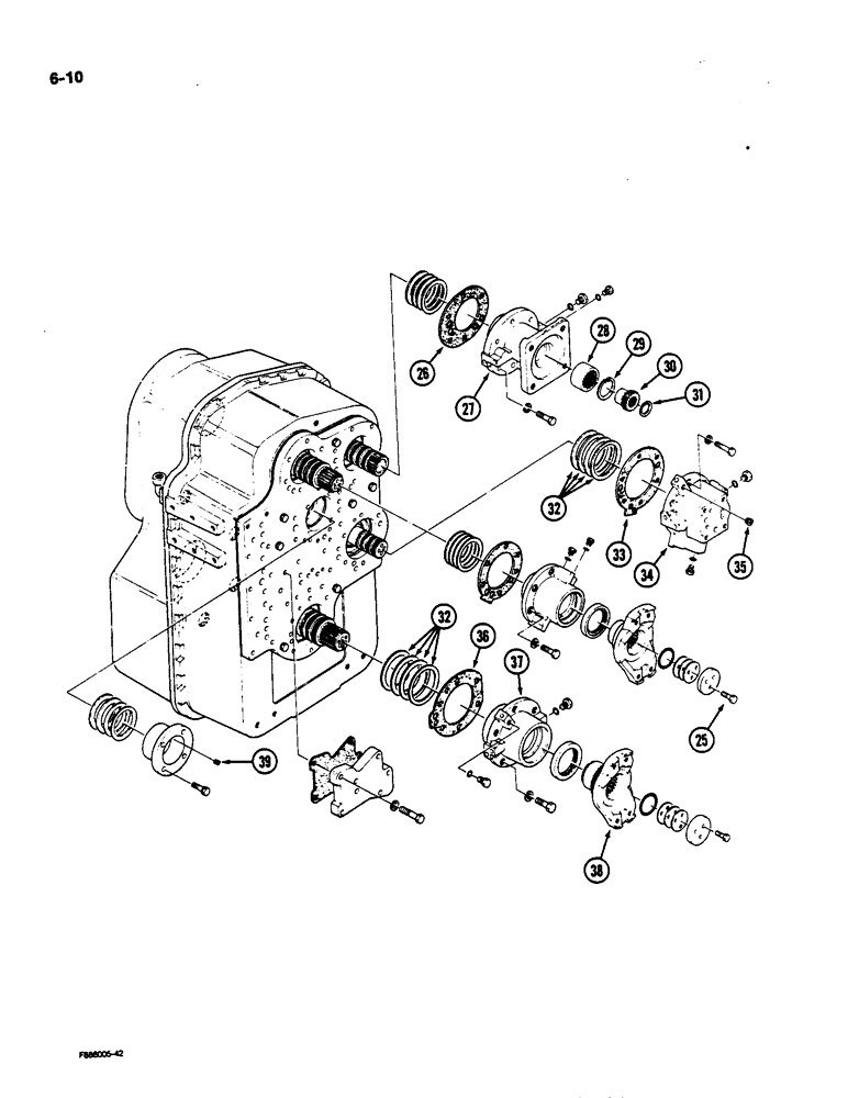 Схема запчастей Case IH 9170 - (6-10) - TRANSMISSION (CONTD) (06) - POWER TRAIN