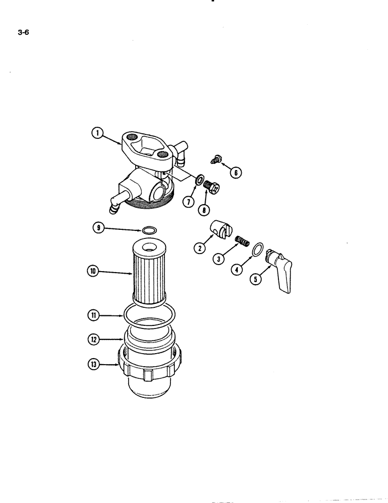 Схема запчастей Case IH 1140 - (3-06) - FUEL FILTER (03) - FUEL SYSTEM