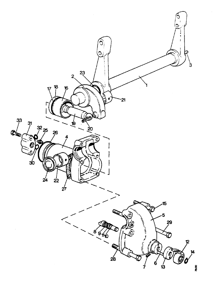 Схема запчастей Case IH 1212 - (E22) - SELECTAMATIC HYDRAULIC SYSTEM, RAMSHAFT AND RAM CYLINDER, 990, 995, 996, 1210 AND 1212 TRACTORS (07) - HYDRAULIC SYSTEM