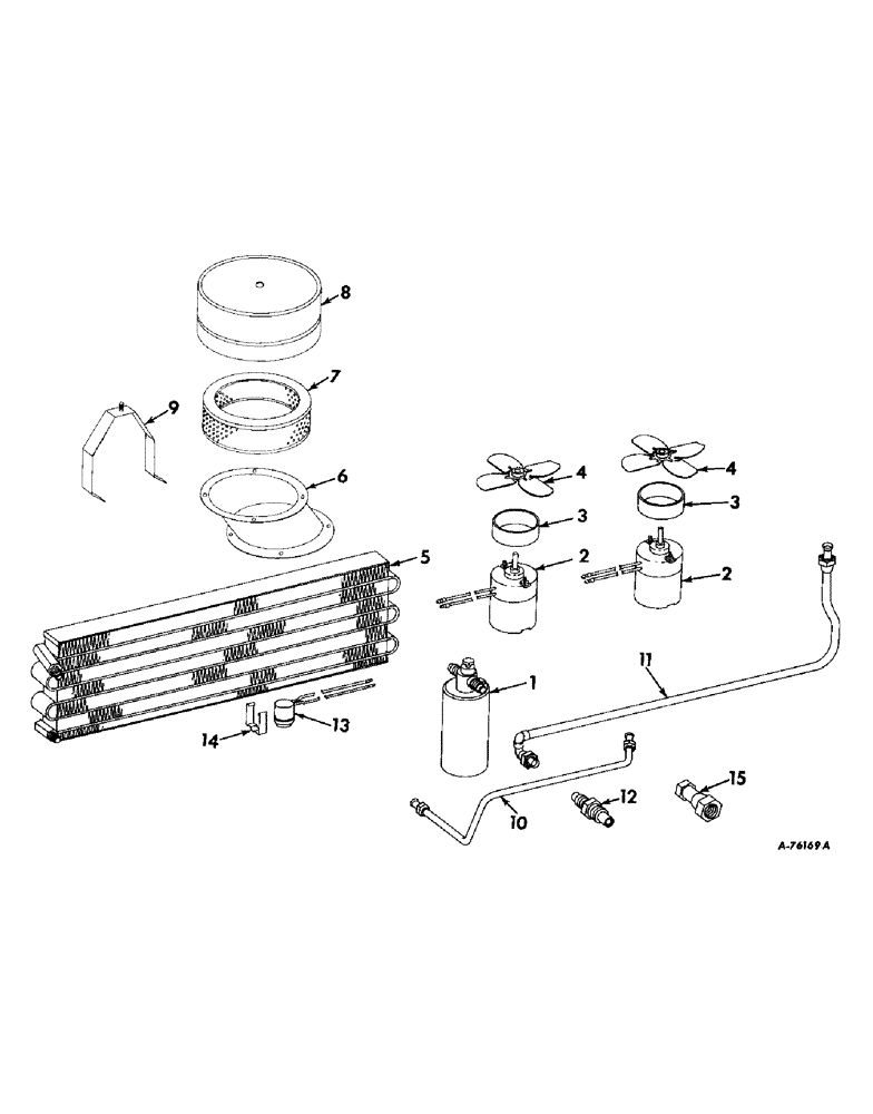 Схема запчастей Case IH 503 - (274) - CONDENSOR ASSEMBLY COMPONENTS, FOR CABS WITH SIDE MOUNTED CONDENSER (50) - CAB CLIMATE CONTROL