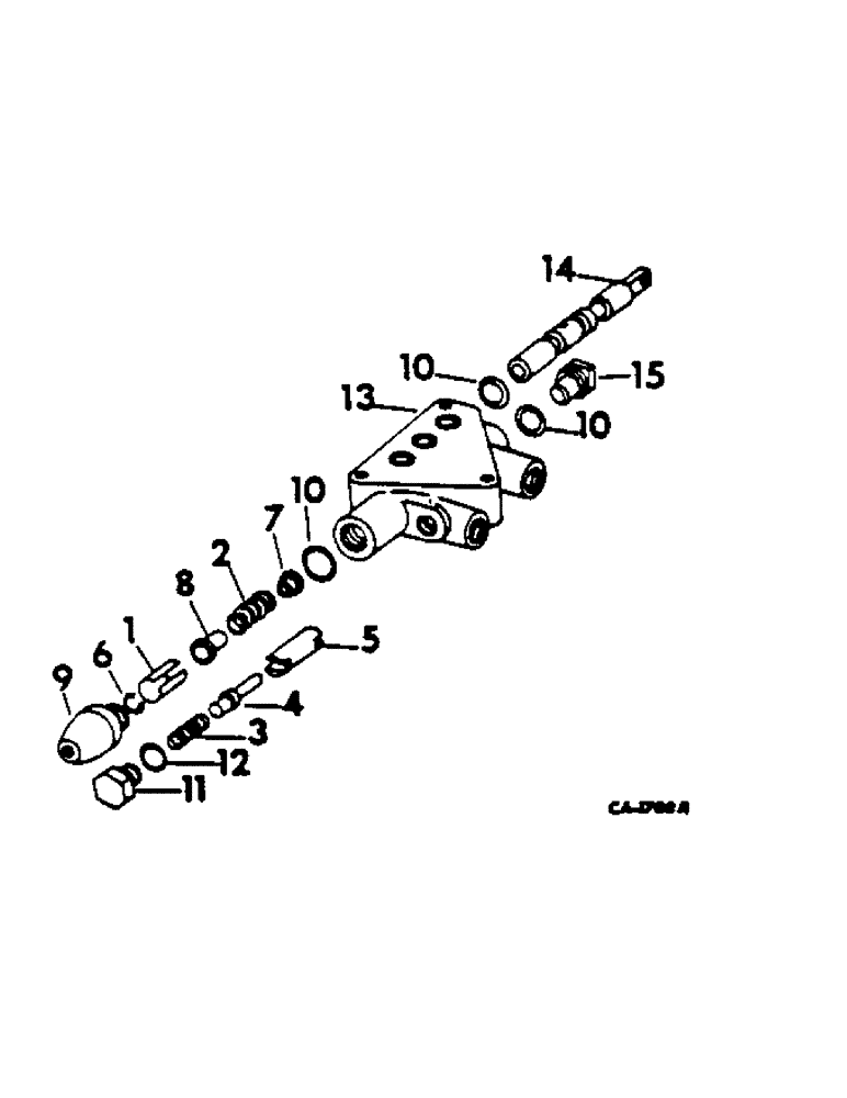 Схема запчастей Case IH 615 - (10-31) - HYDRAULICS, PLATFORM LIFT VALVE SECTION (07) - HYDRAULICS