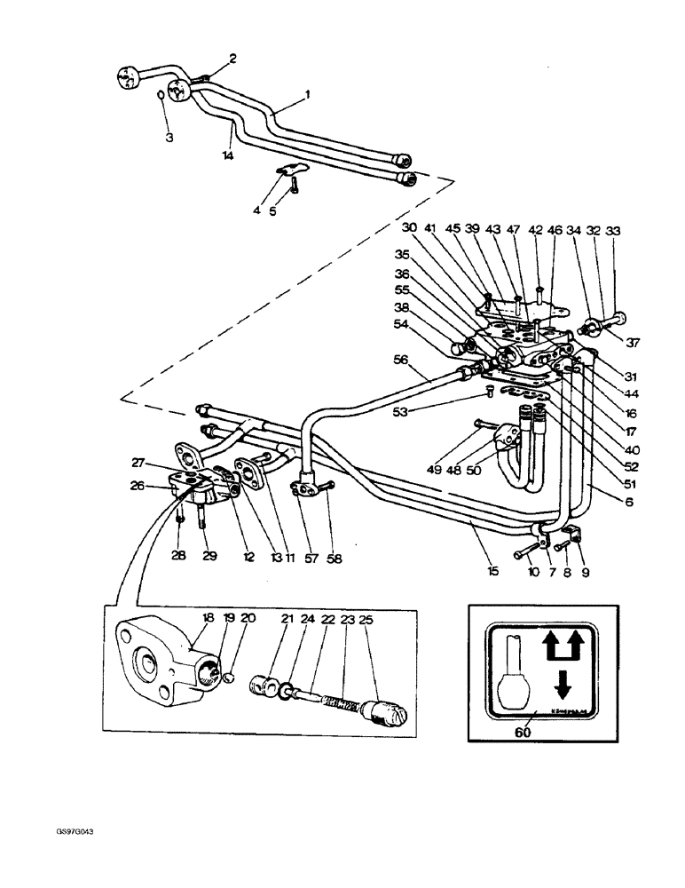 Схема запчастей Case IH 1210 - (8-10) - TANDEM PUMP HIGH PRESSURE PIPES (08) - HYDRAULICS