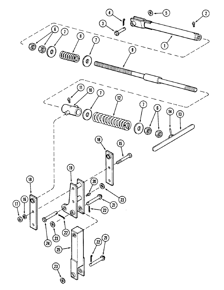 Схема запчастей Case IH DOT B - (036) - LEVELING ASSEMBLY, 11 AND 14 FOOT (3.4 AND 4.3 M) 