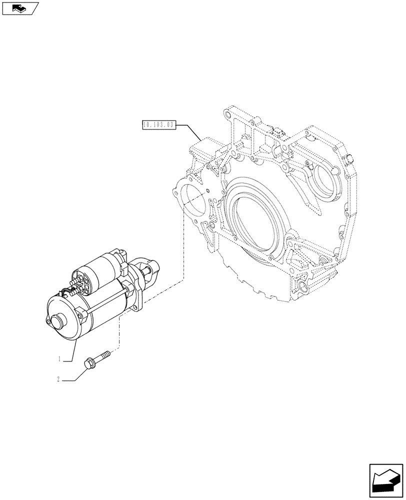 Схема запчастей Case IH F4GE9684D J604 - (55.201.01) - STARTER MOTOR (55) - ELECTRICAL SYSTEMS