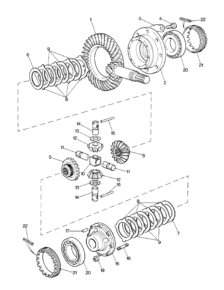 Схема запчастей Case IH 1690 - (G05-1) - DIFFERENTIAL - FRONT AXLE, MFD MODEL (04) - FRONT AXLE