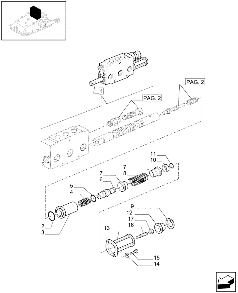 Схема запчастей Case IH JX1070C - (1.82.7/09B[03]) - DOUBLE - ACTING EXTERNAL CONTROL VALVE WITH FLOAT AND AUTOMATIC CUTOUT - C5484 (07) - HYDRAULIC SYSTEM