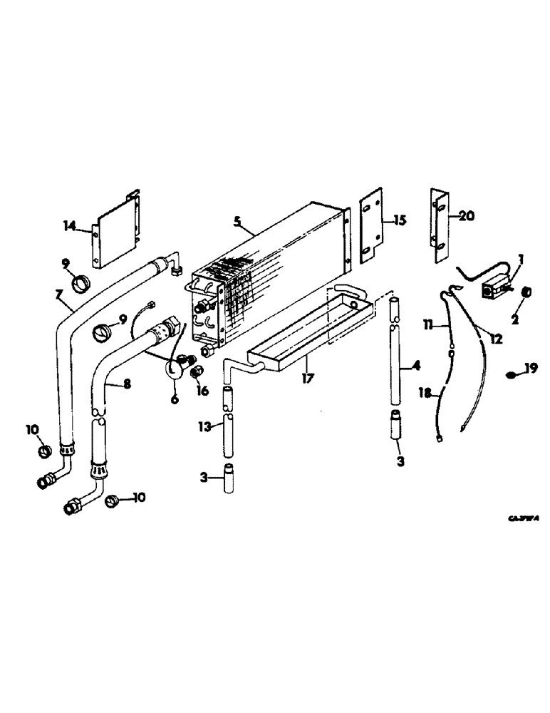 Схема запчастей Case IH 815 - (N-15) - PARTS, ACCESSORIES AND ATTACHMENTS, AIR CONDITIONING EVAPORATOR AND CONNECTIONS S/N 3452 AND ABOVE Accessories & Attachments