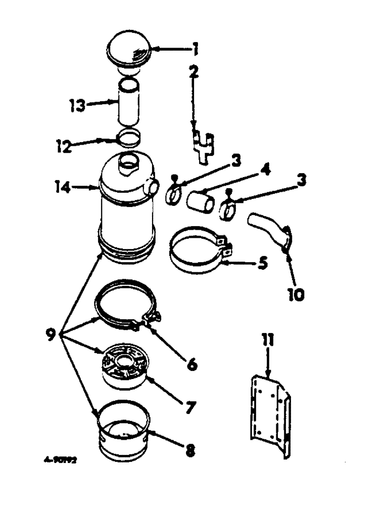 Схема запчастей Case IH 2444 - (E-02) - FUEL SYSTEM, AIR CLEANER AND CONNECTIONS, DIESEL ENGINE TRACTORS (02) - FUEL SYSTEM