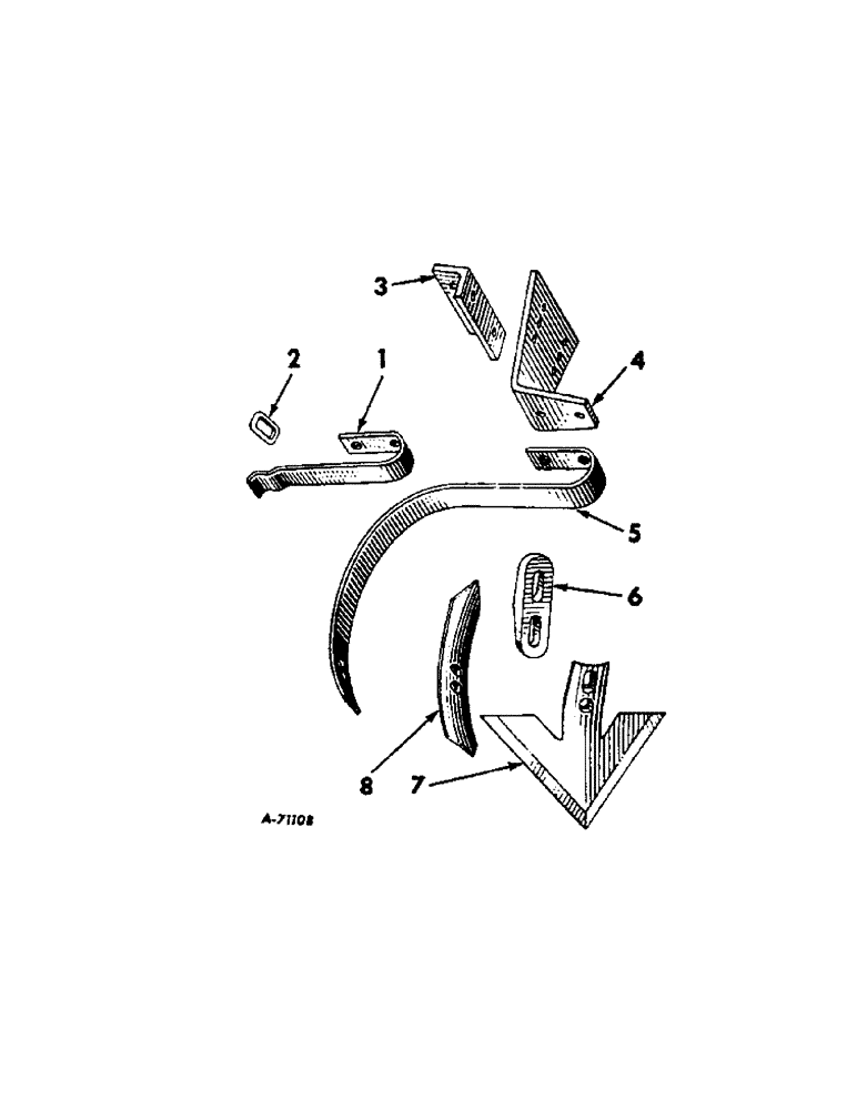 Схема запчастей Case IH 48 - (H-11) - CENTER TOOTH ATTACHMENT 