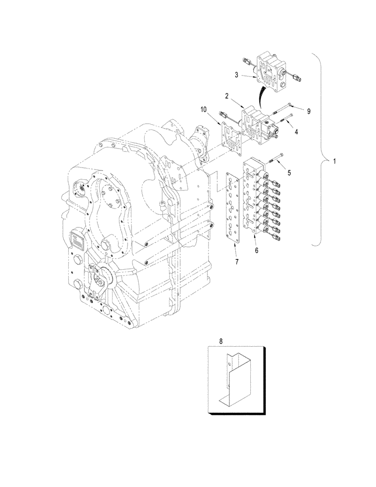 Схема запчастей Case IH STX375 - (06-16) - POWER SHIFT TRANSMISSION - VALVE AND PUMP MOUNTING (06) - POWER TRAIN