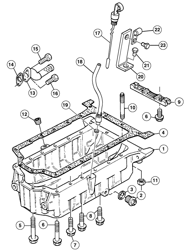 Схема запчастей Case IH MX100C - (02-32) - OIL PAN (02) - ENGINE