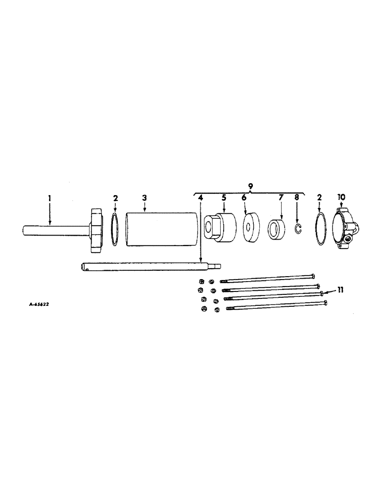 Схема запчастей Case IH 414 - (075[1]) - PICKER DRUM HYDRAULIC CYLINDER (35) - HYDRAULIC SYSTEMS