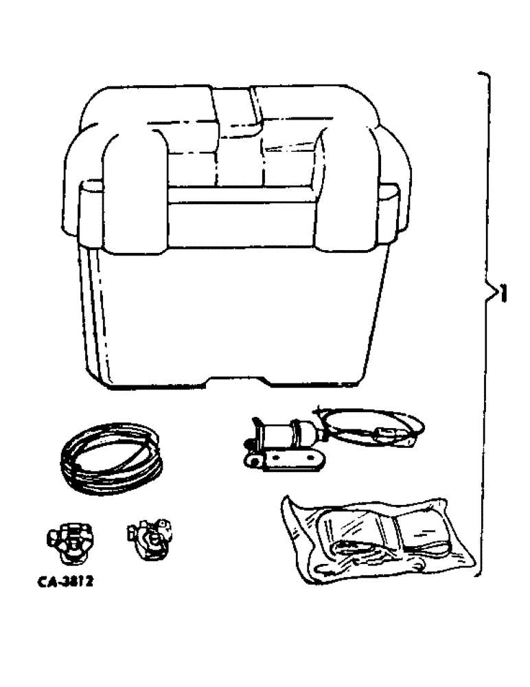 Схема запчастей Case IH 1150 - (C-49) - BATTERY BOX ATTACHMENT, TRACTORS WITH 6 VOLT SYSTEMS, PRODUCT GRAPHICS 