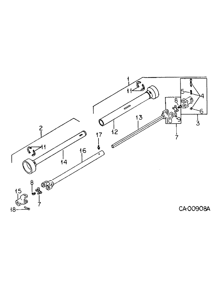 Схема запчастей Case IH 1150 - (C-27) - UNIVERSAL JOINTS, HEAVY DUTY REX CHAINBELT, IDENTIFIED BY RS 