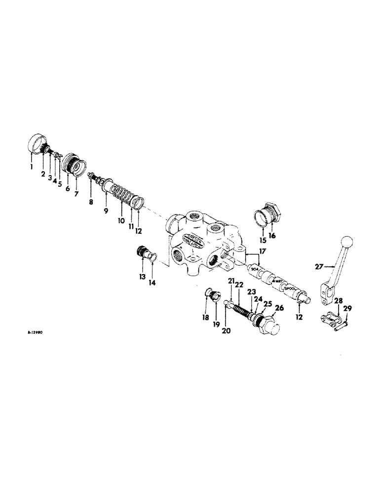 Схема запчастей Case IH 110 - (C-28) - HYDRAULIC MOTOR OPERATING VALVE 