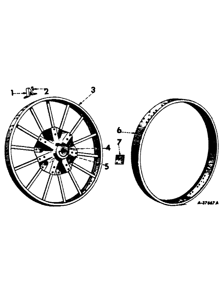 Схема запчастей Case IH 660 - (204) - WHEELS, STEEL REAR WHEELS, EXTENSION TIRES, AND LUGS, REAR WHEEL LUGS (11) - WHEELS