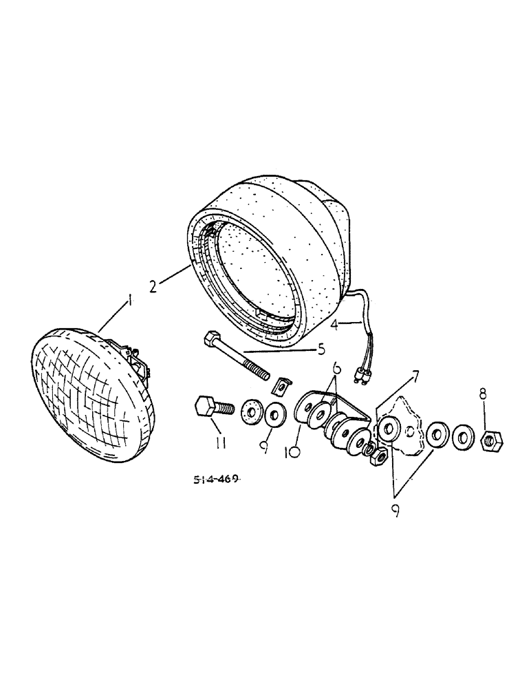 Схема запчастей Case IH 684 - (08-038) - PLOUGH LAMP (06) - ELECTRICAL