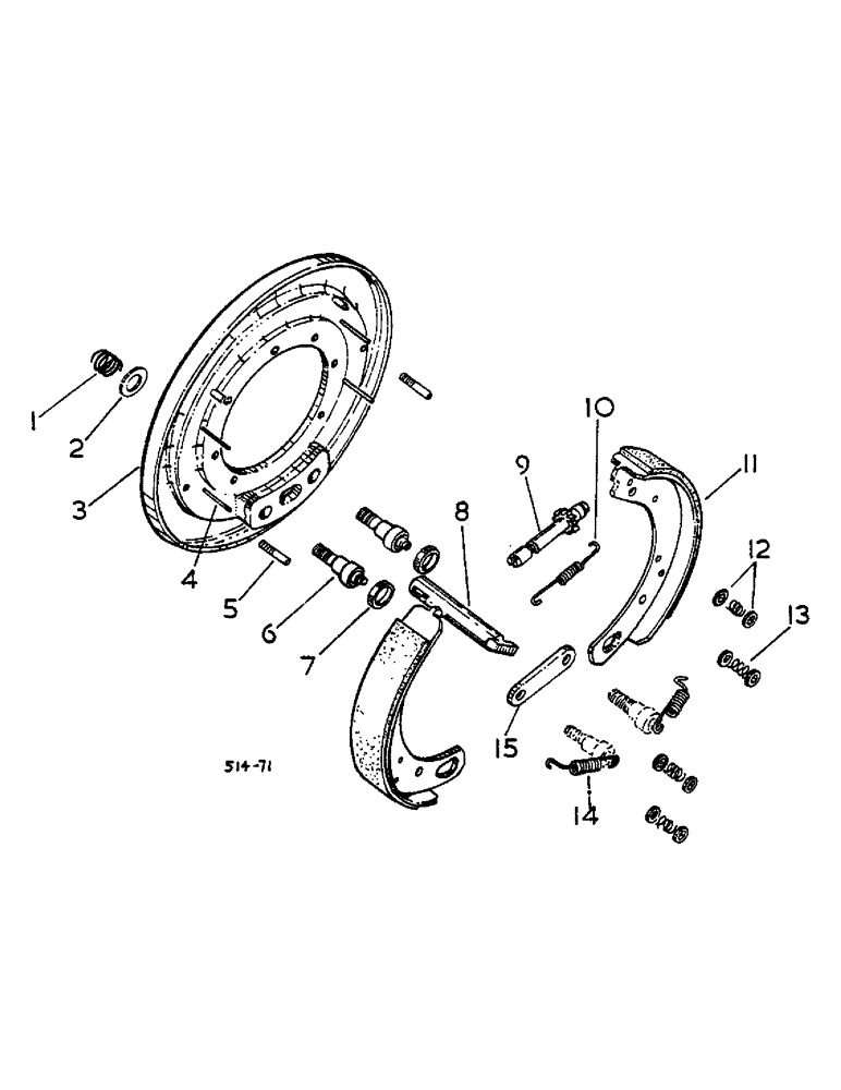 Схема запчастей Case IH 2500 - (04-11) - BRAKE DRUM (5.1) - BRAKES