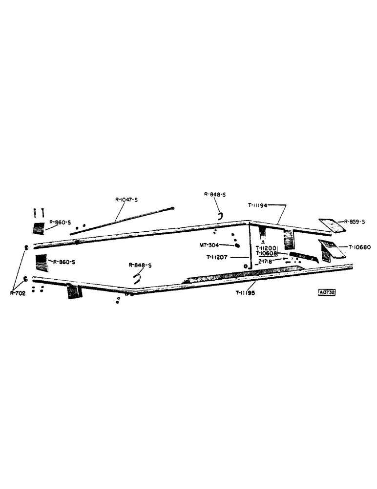 Схема запчастей Case IH 200 - (13) - REEL FRAME 