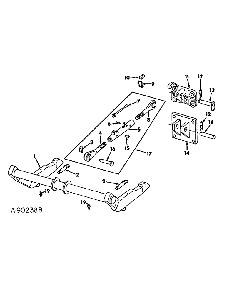 Схема запчастей Case IH 500 - (E-56) - QUICK ATTACHABLE HITCH, FOR TWO POINT FAST HITCH 