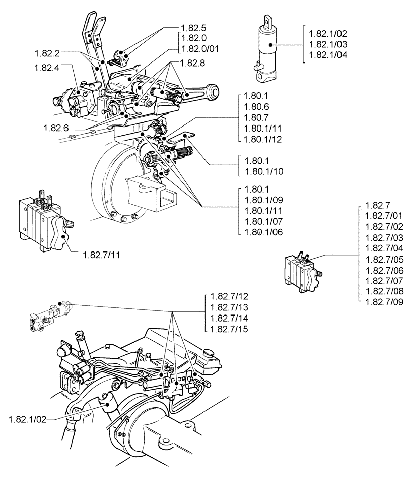 Схема запчастей Case IH JX1070U - (1.80.0) - (SEC. 07) HYDRAULICS (07) - HYDRAULIC SYSTEM