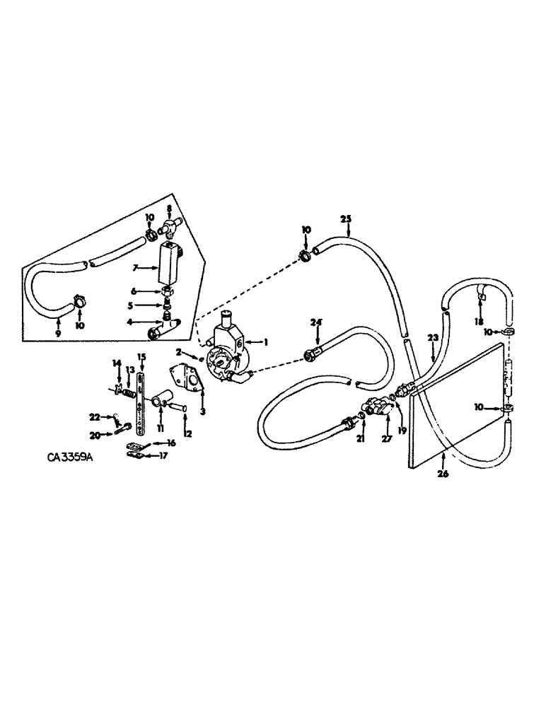 Схема запчастей Case IH 500 - (B-38) - HYDRAULIC BLOWER DRIVE, 1000 RPM PTO PUMP, FOR 4, 6 AND 8 ROW EXCEPT 6 ROW WIDE DOUBLE ROW 