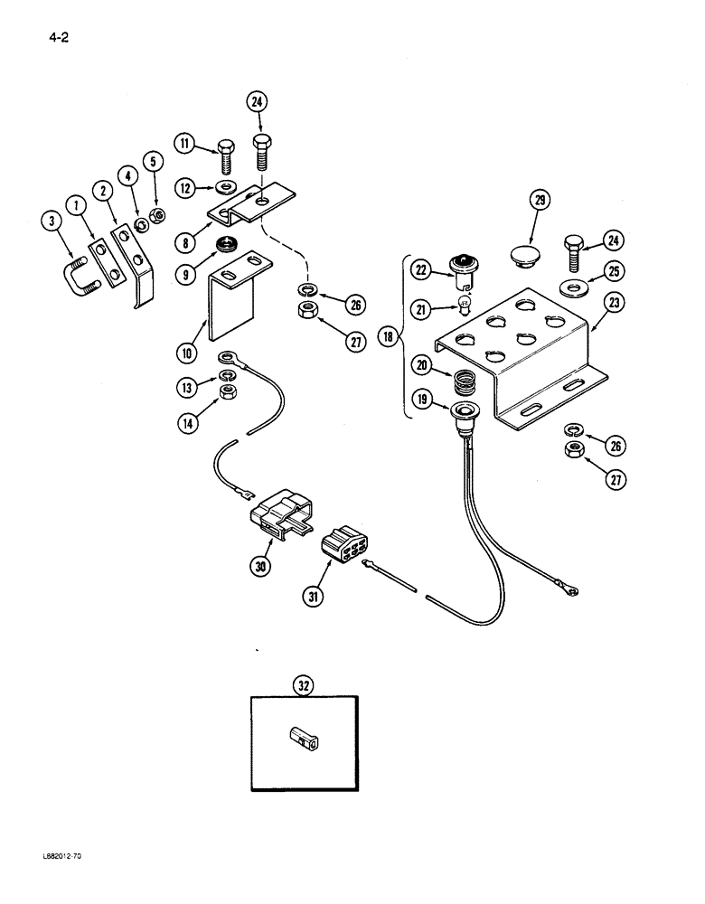 Схема запчастей Case IH 6200 - (4-02) - FEEDSHAFT ROTATION INDICATOR (04) - ELECTRICAL SYSTEMS