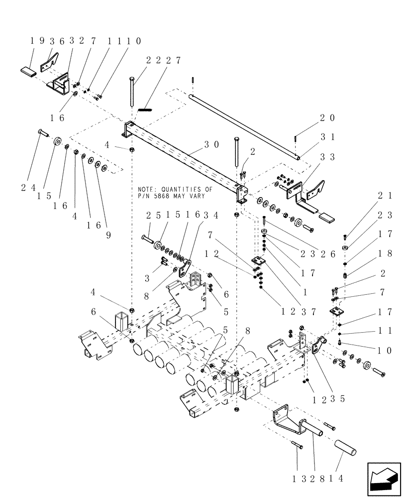 Схема запчастей Case IH 2230 - (75.100.21[02]) - CENTER MANIFOLD LIFT TBT (PART 2 OF 2) (75) - SOIL PREPARATION