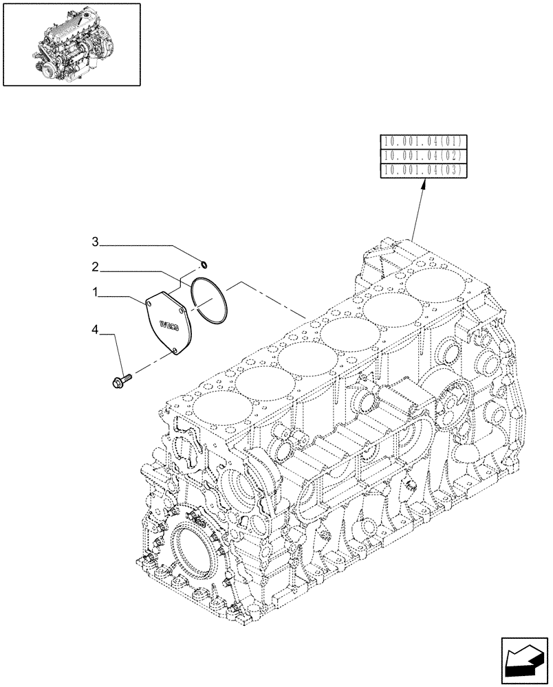 Схема запчастей Case IH 7010 - (10.114.01[01]) - BELT PULLEY DRIVE & COVER - 7010 (10) - ENGINE