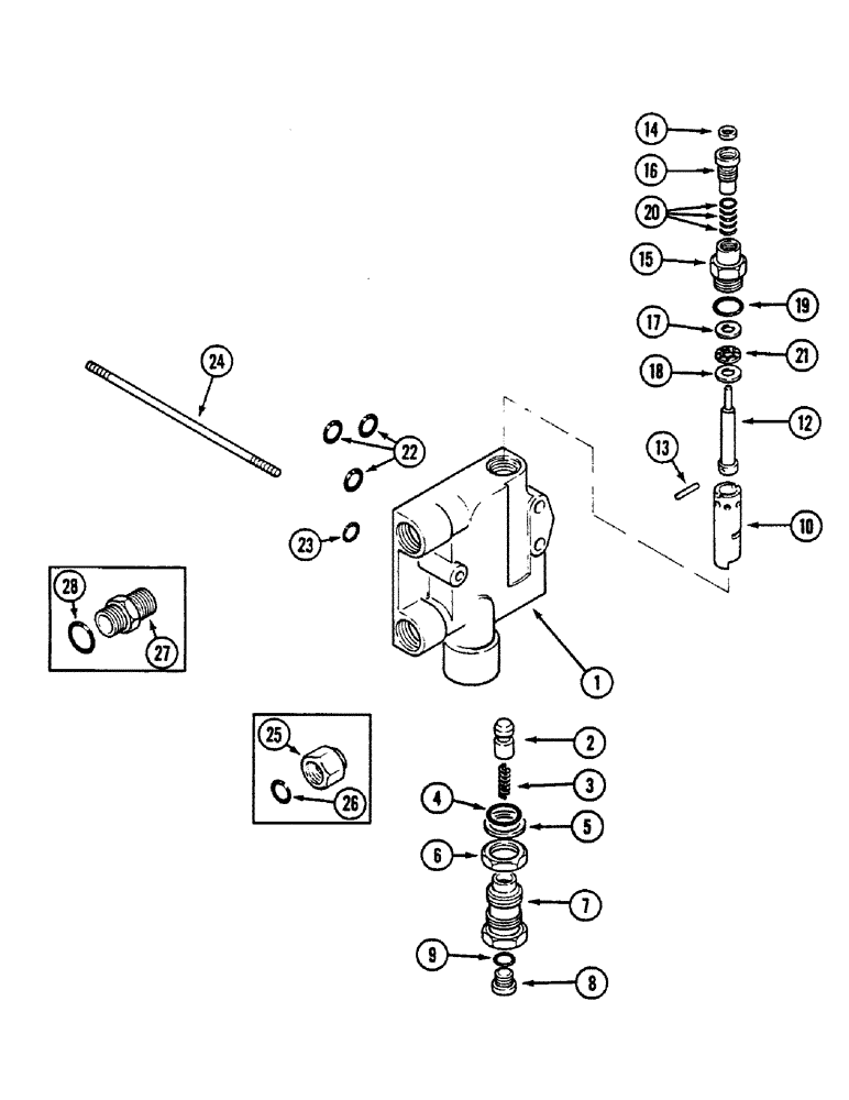 Схема запчастей Case IH 7140 - (8-087) - HYDRAULIC REMOTE VALVE ASSEMBLY, POWER BEYOND (08) - HYDRAULICS